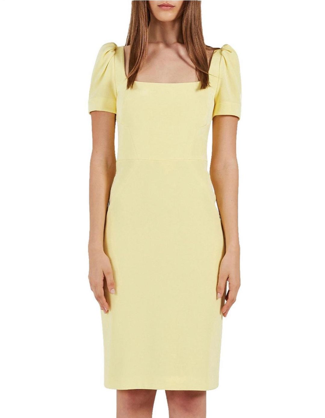 Rebecca Vallance Zinnia Open Back Dress Yellow Size 12 for rent on The Volte - main image