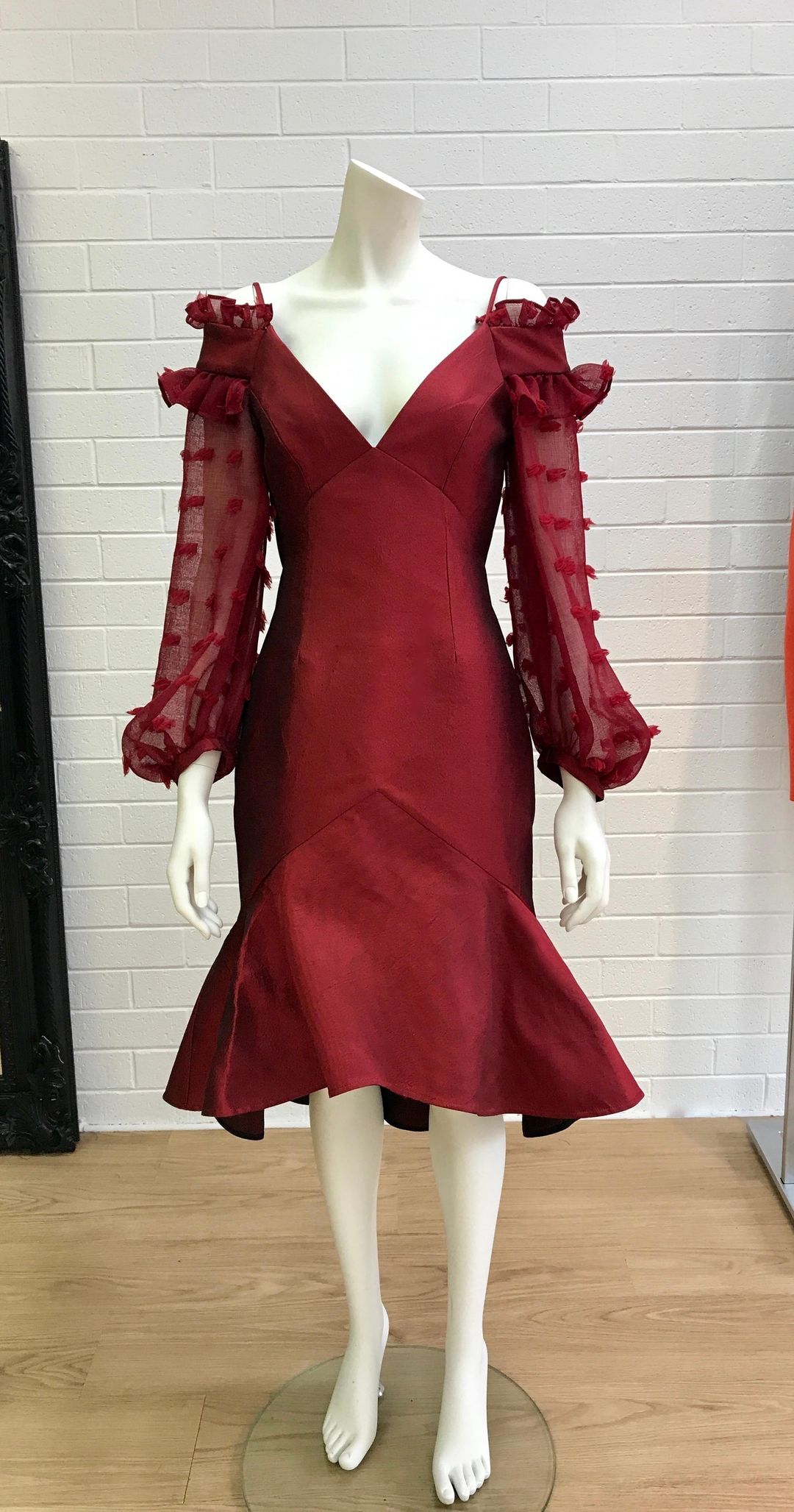Nicola Finetti Rosalie Red Dress red size 8  for rent on The Volte - main image