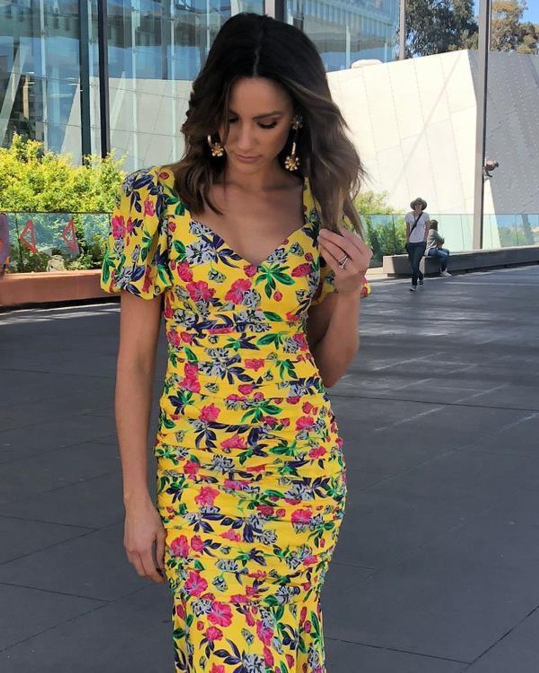 La Maison Talulah Finch Midi Frock yellow size 8 for rent on The Volte - main image