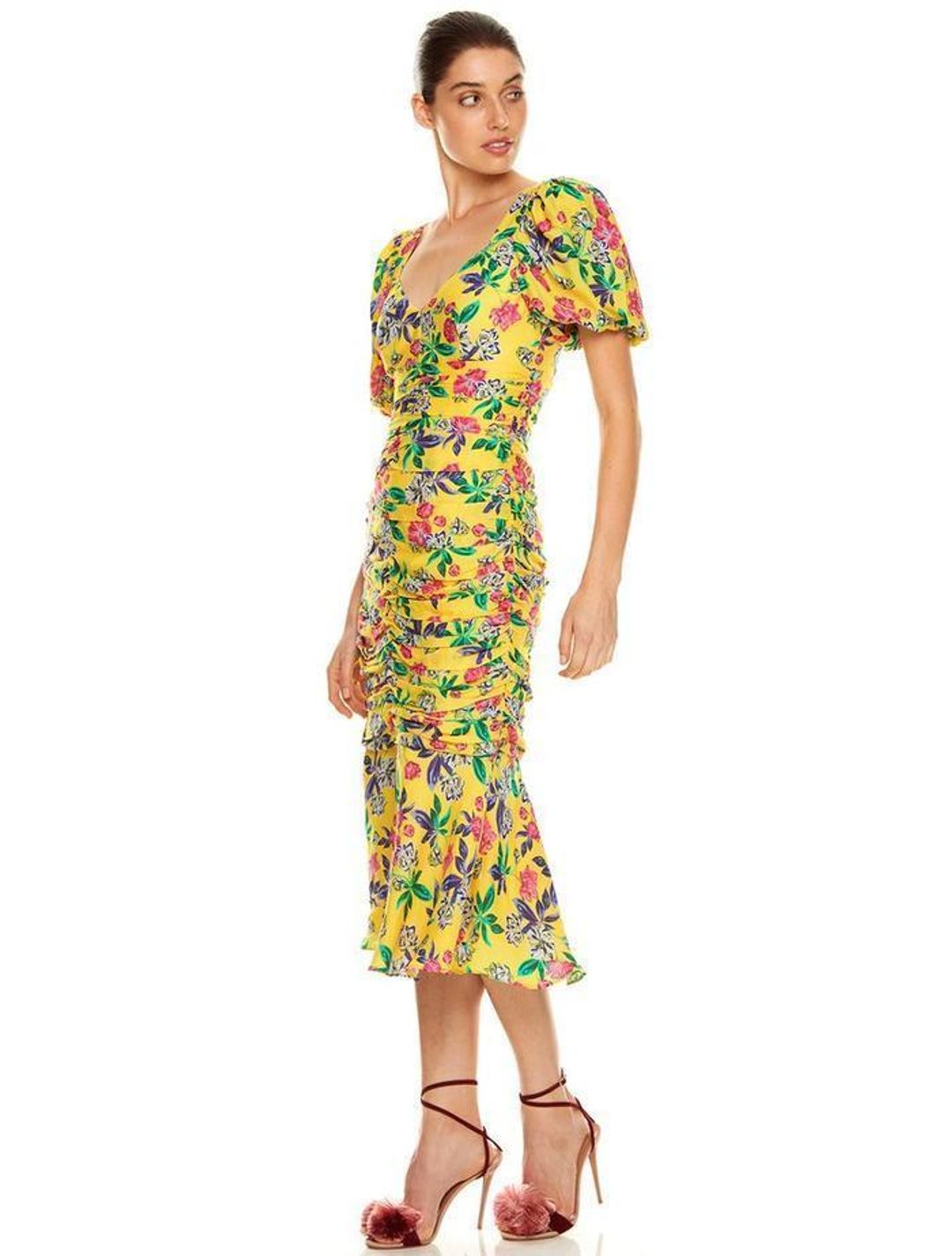 La Maison Talulah Finch Midi Frock yellow size 8 for rent on The Volte - main image