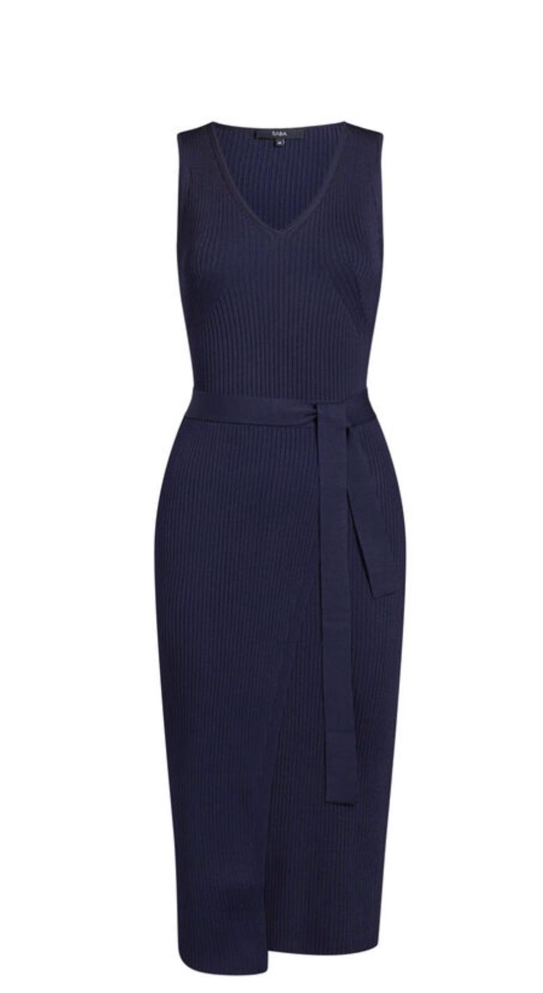 SABA Victoria Navy Knit Dress size 8 for rent on The Volte - main image