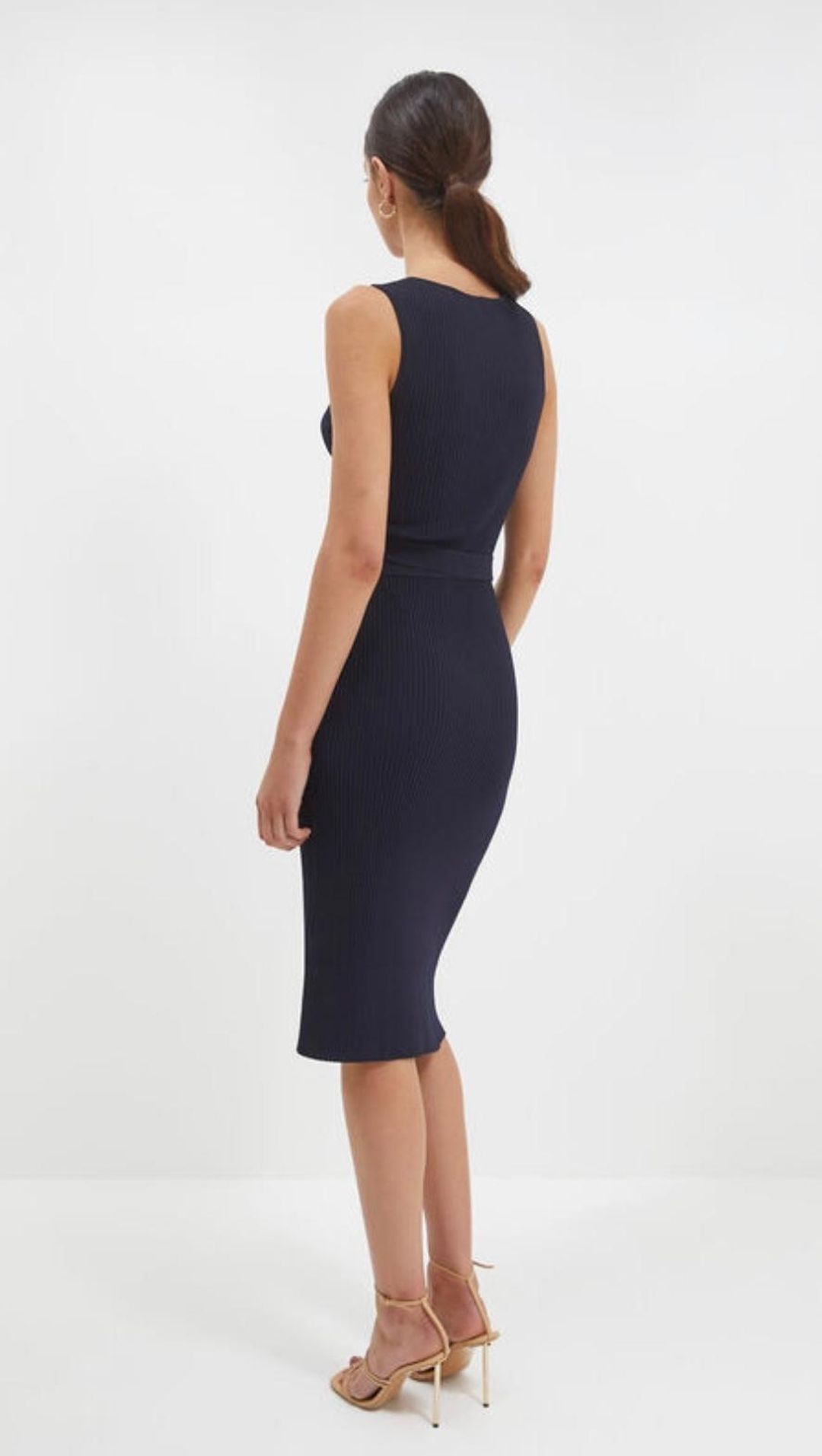 SABA Victoria Navy Knit Dress size 8 for rent on The Volte - main image