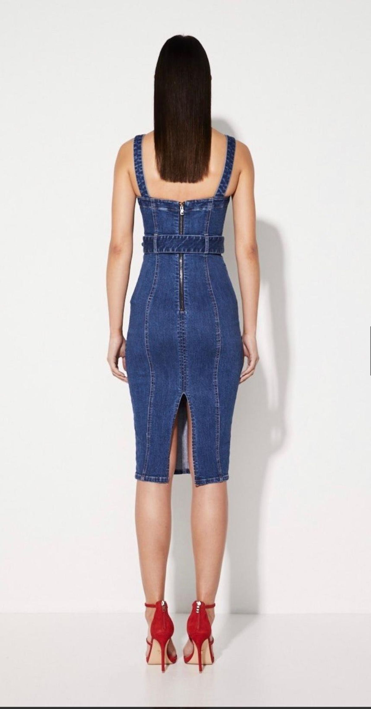Mossman Denim Belted Dress size 8 - Image 3