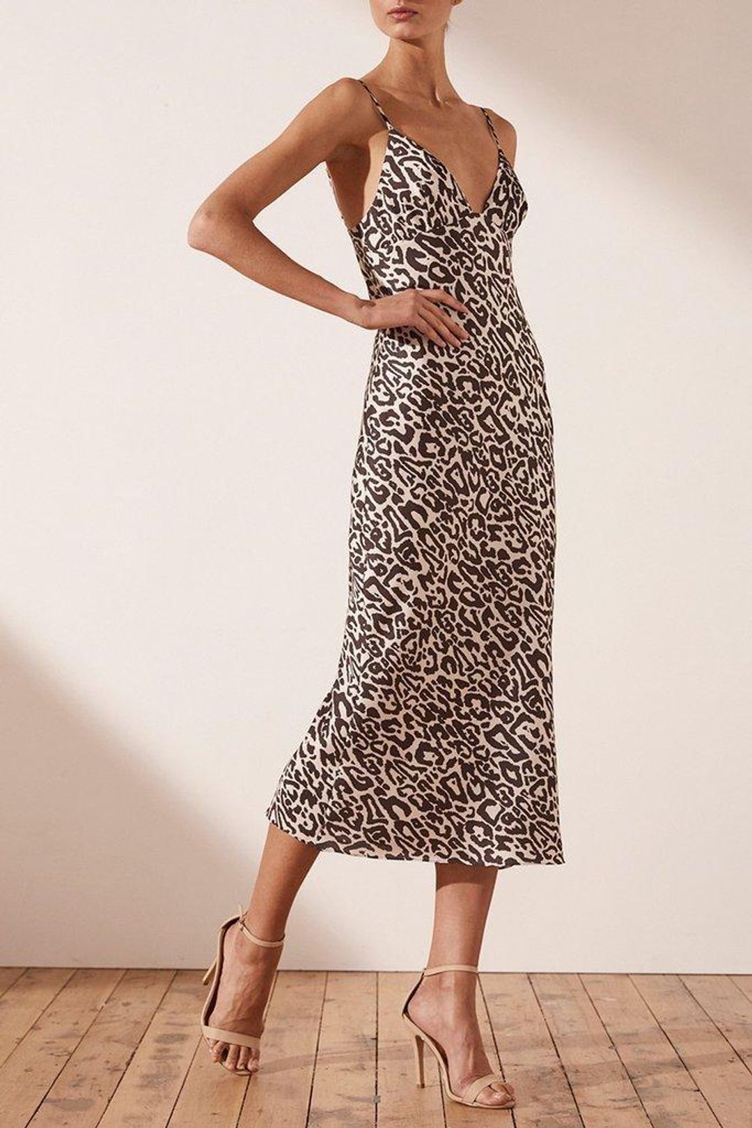 Shona Joy Isabella Bias Midi Dress Leopard 10 for rent on The Volte - main image