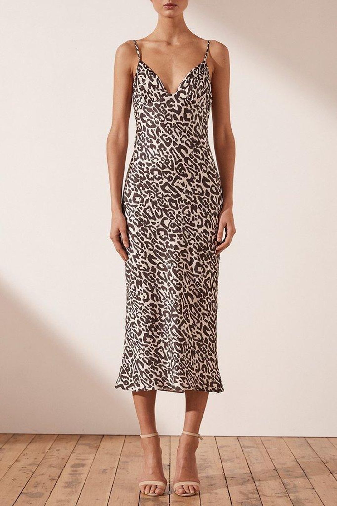Shona Joy Isabella Bias Midi Dress Leopard 10 for rent on The Volte - main image