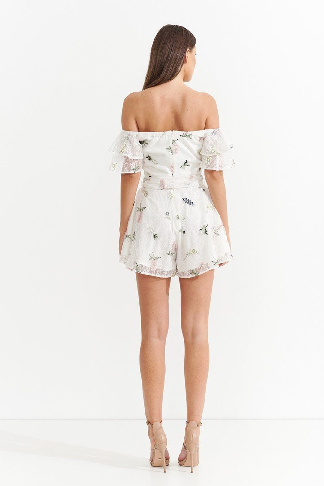 ASILIO | Botanical Crush White Romper | Size 6 | SOLD OUT for rent on The Volte - main image