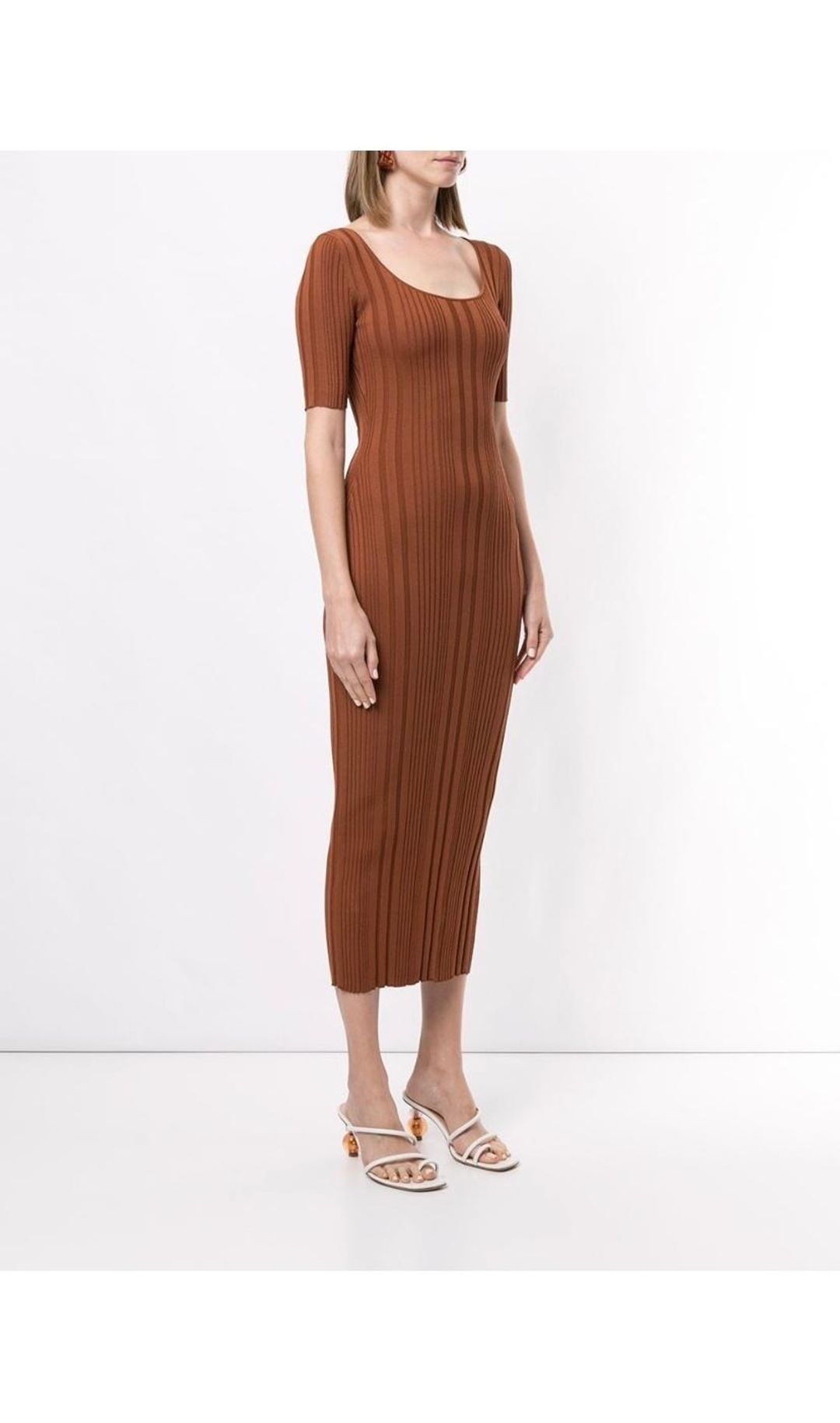 Bec & Bridge Toulouse Knit Dress brown size 6 for rent on The Volte - main image
