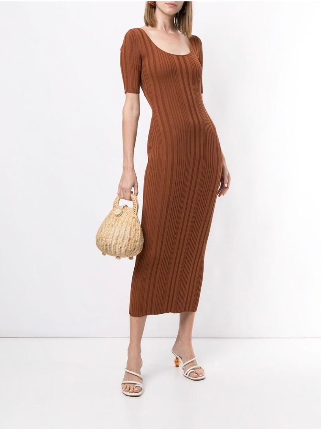 Bec & Bridge Toulouse Knit Dress brown size 6 for rent on The Volte - main image