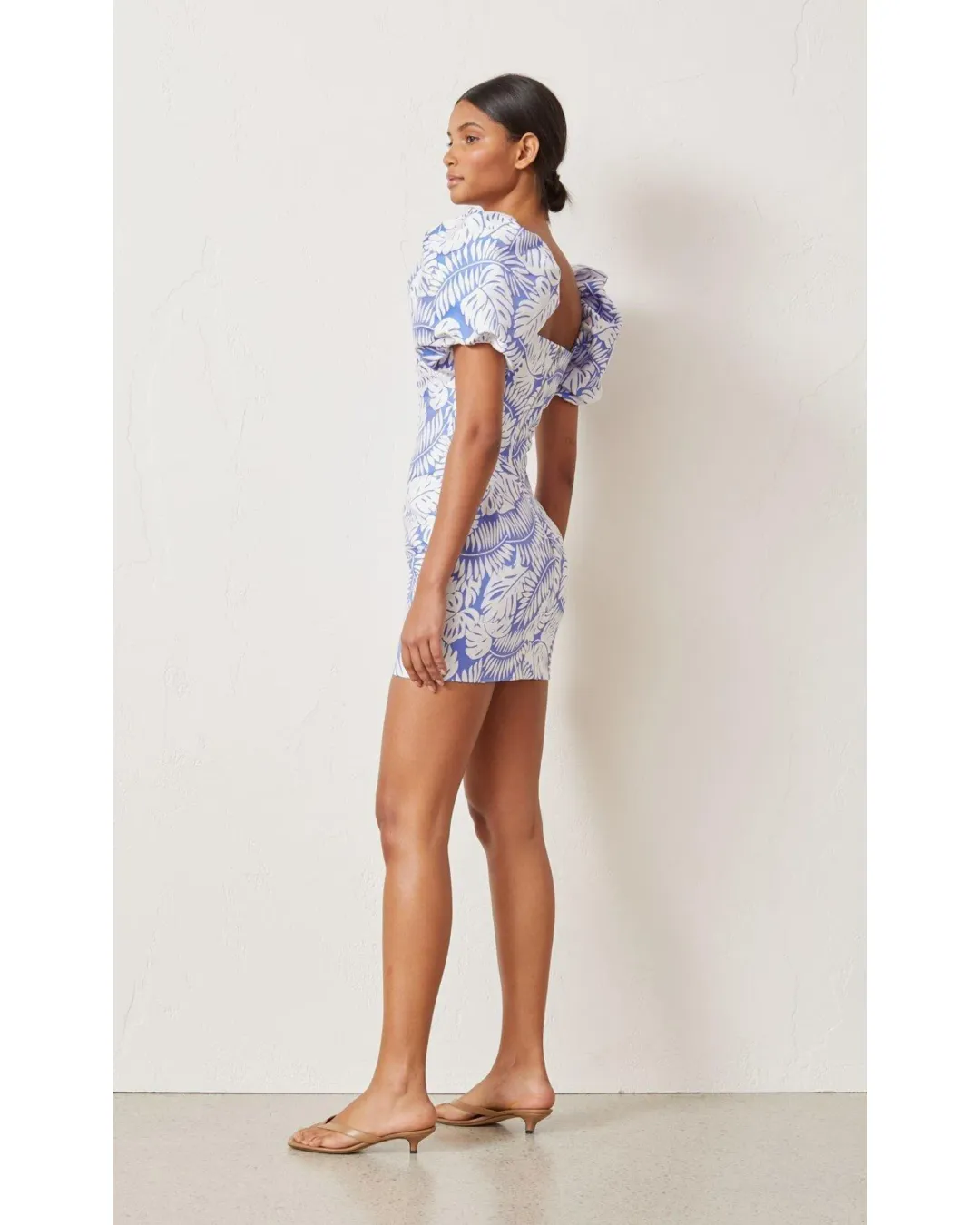 Bec & Bridge Banana Leaf Mini Dress Print Size AU 6 for rent on The Volte - main image