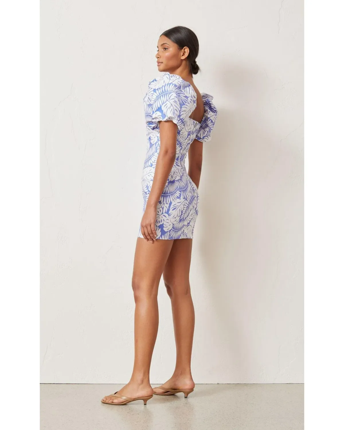 Bec & Bridge Banana Leaf Mini Dress Print Size AU 6 - Image 3