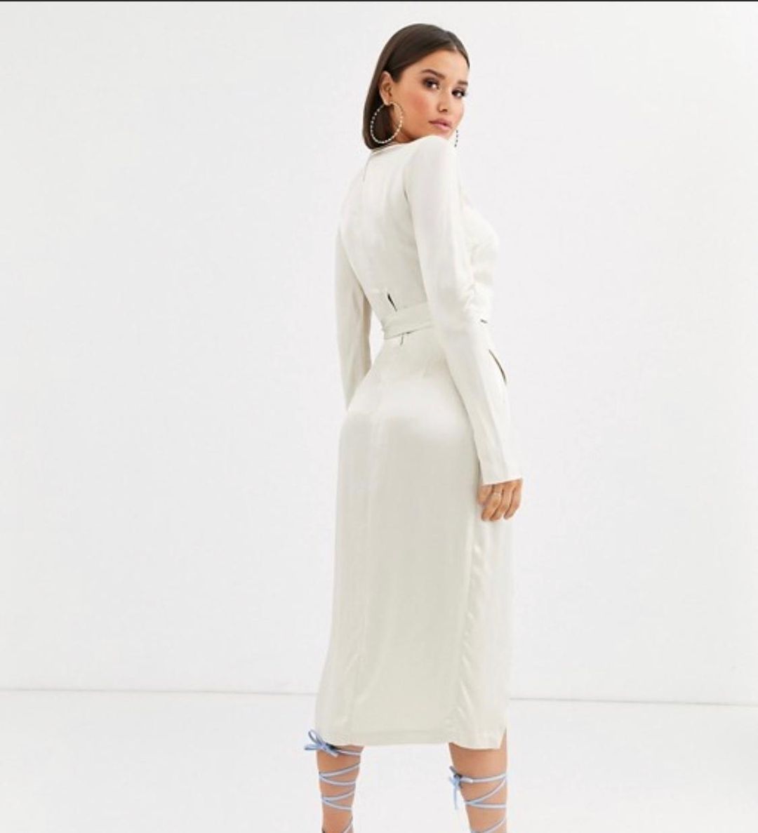 Bec & Bridge sylvie wrap dress oyster size 10 for rent on The Volte - main image