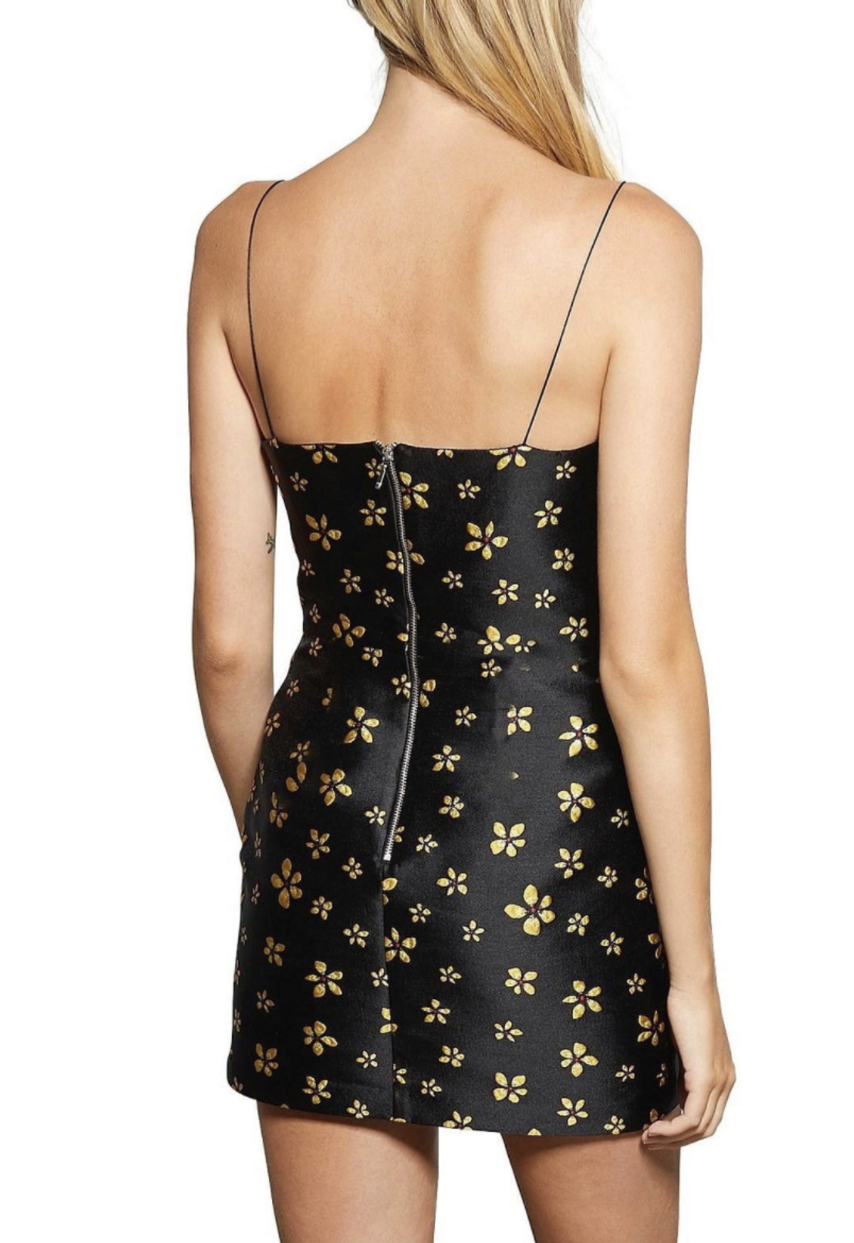 Bec & Bridge L'Avenue Mini Dress Black/Floral Size 6 - Image 4