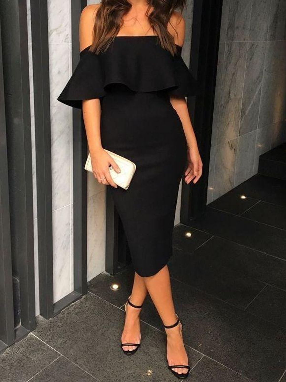 Sheike black dress off the shoulder size XS - Image 1