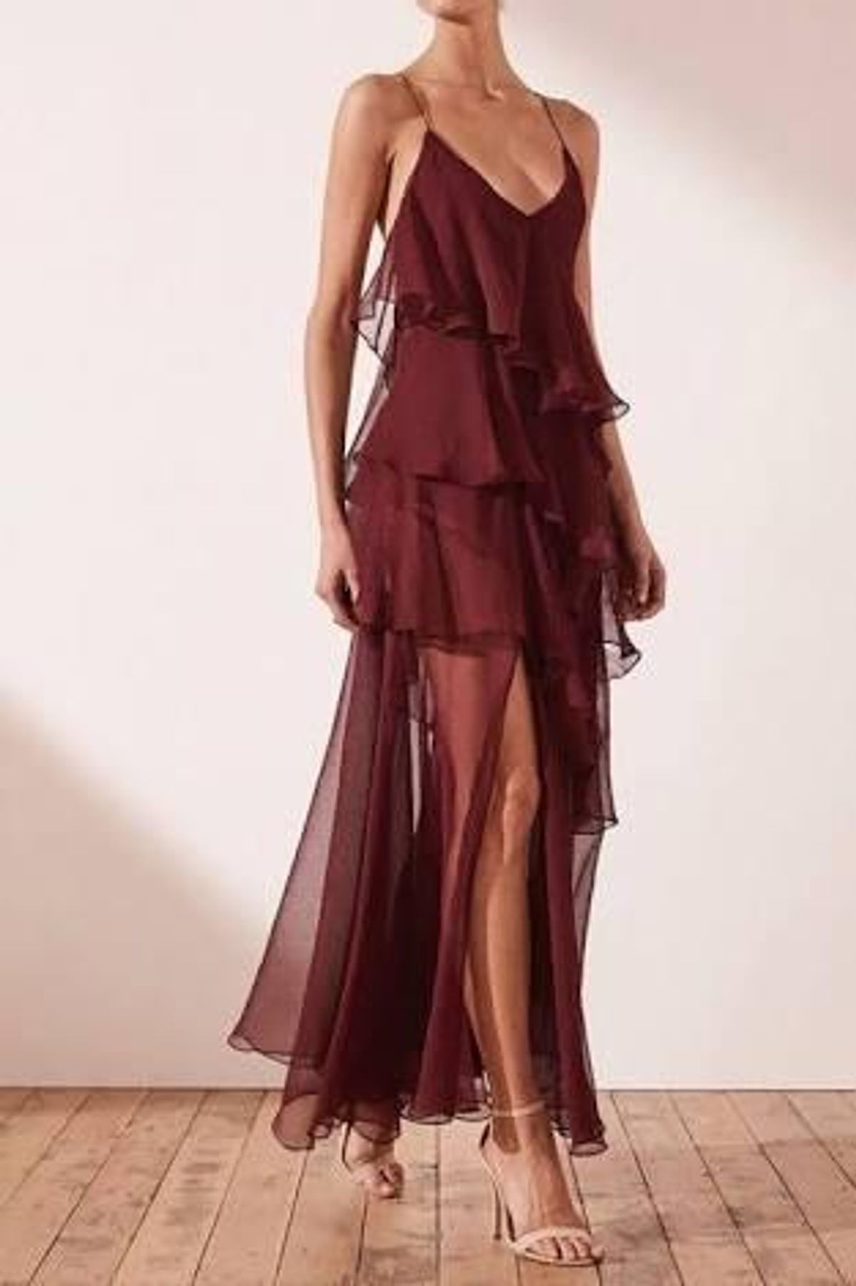 Shona Joy Gabriela Gabriela Cross Back Tiered Maxi Size 8 - Image 3