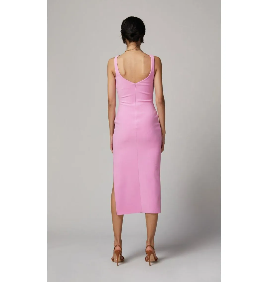 Bec & Bridge Joelle Midi Dress Pink Size AU 6 for rent on The Volte - main image
