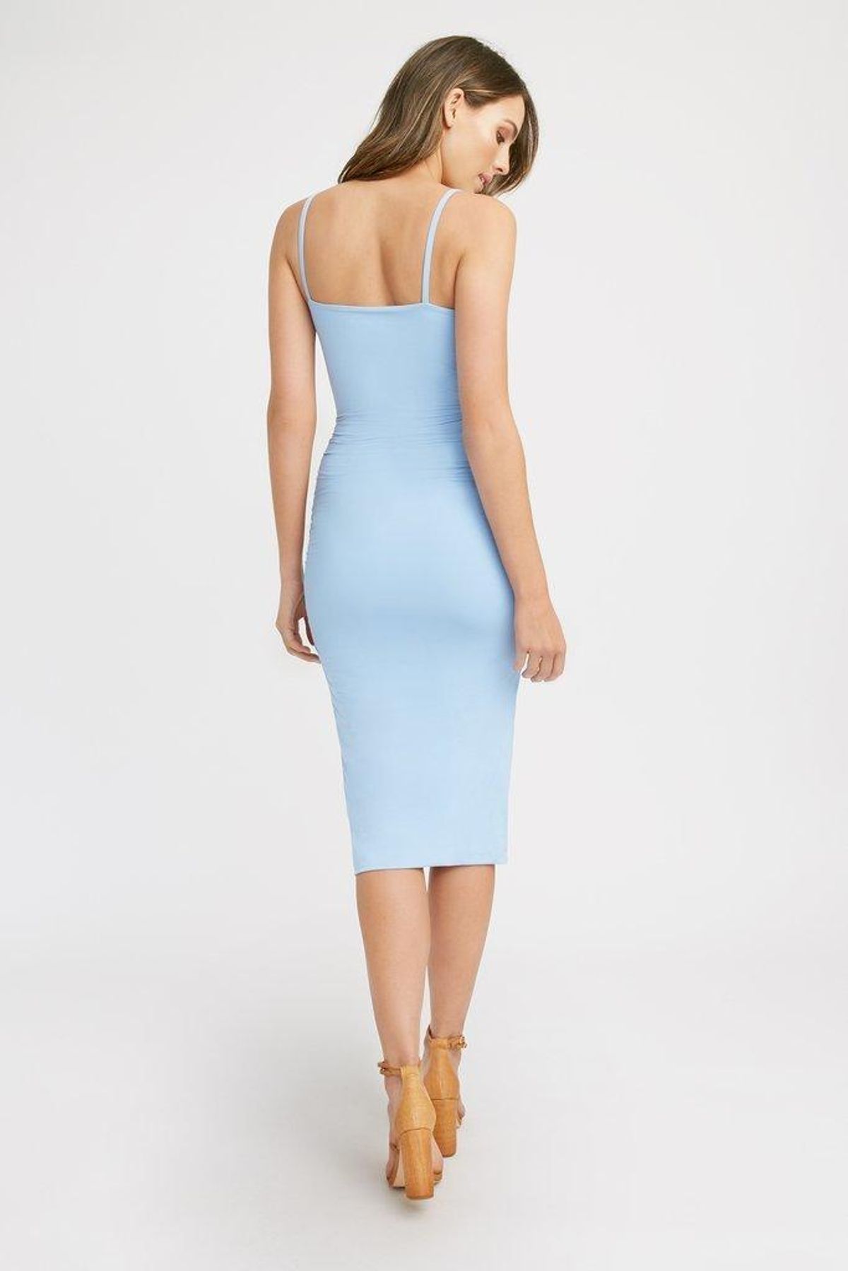 Kookai Bronwyn Drawstring Dress Dusty Blue size 8 - Image 2