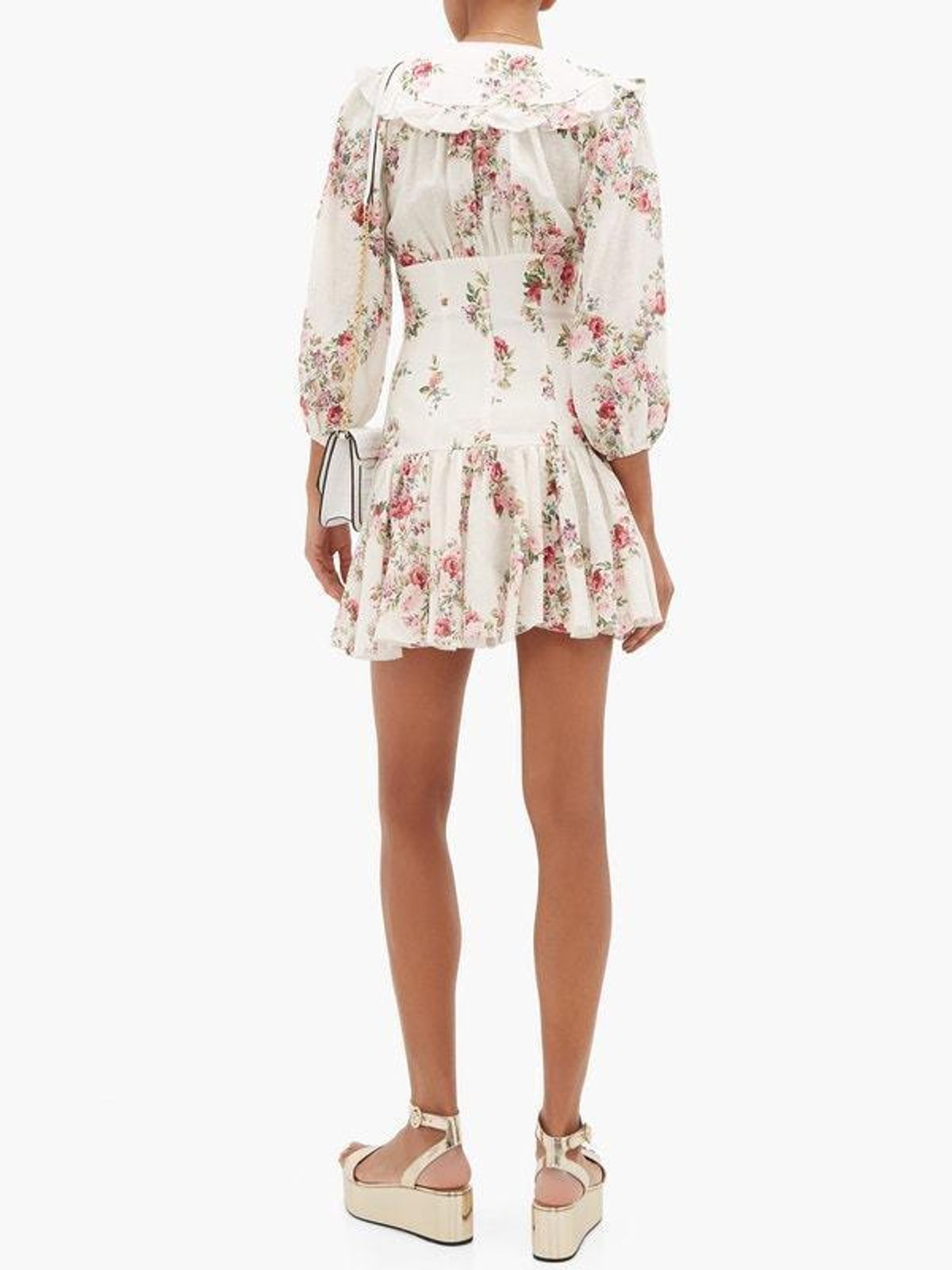 Zimmermann Honour Corset Mini Dress Cream Floral Size 0 / AU 8 - Image 2