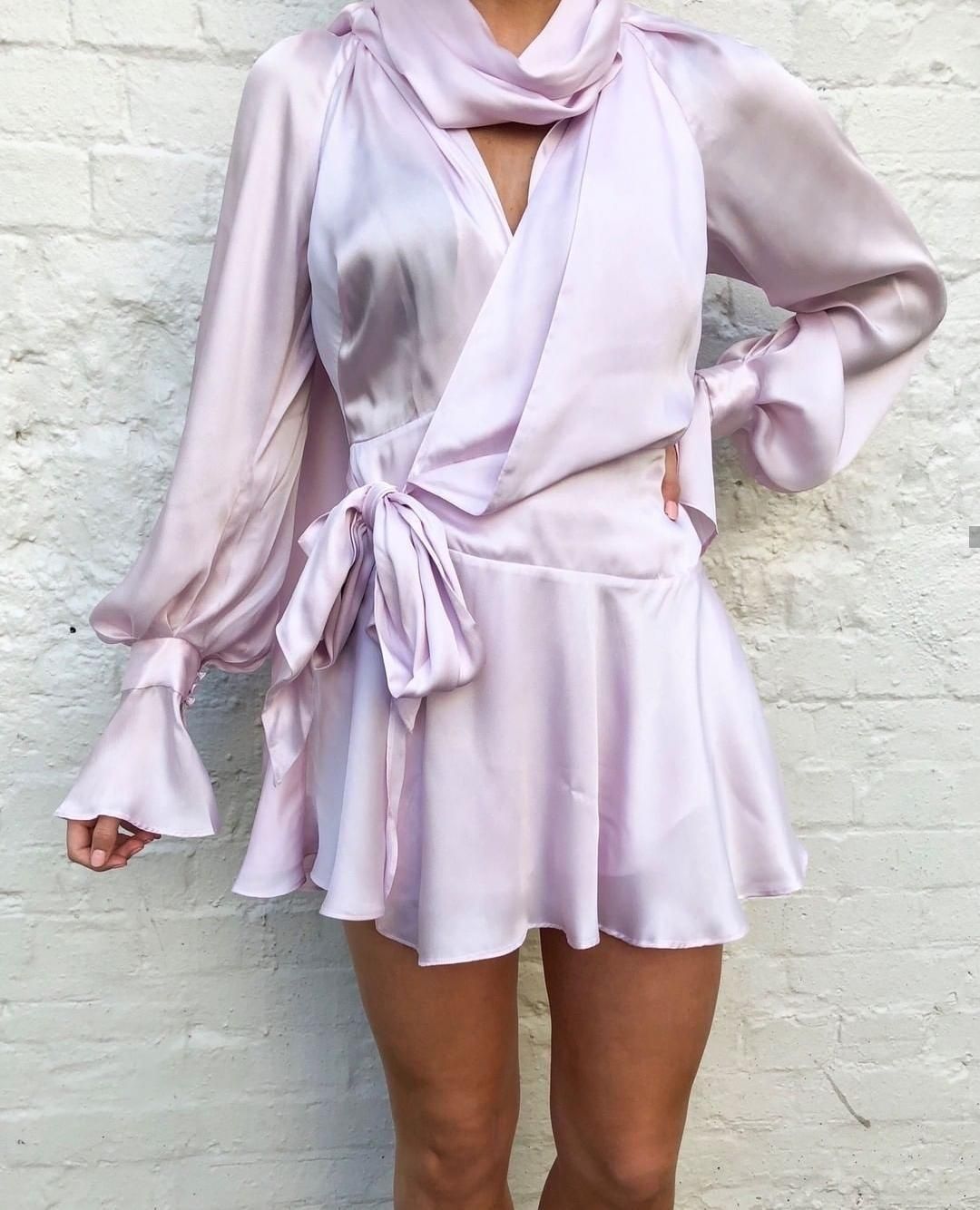 Acler Doheny Mini Dress in Blush Size 6 for rent on The Volte - main image