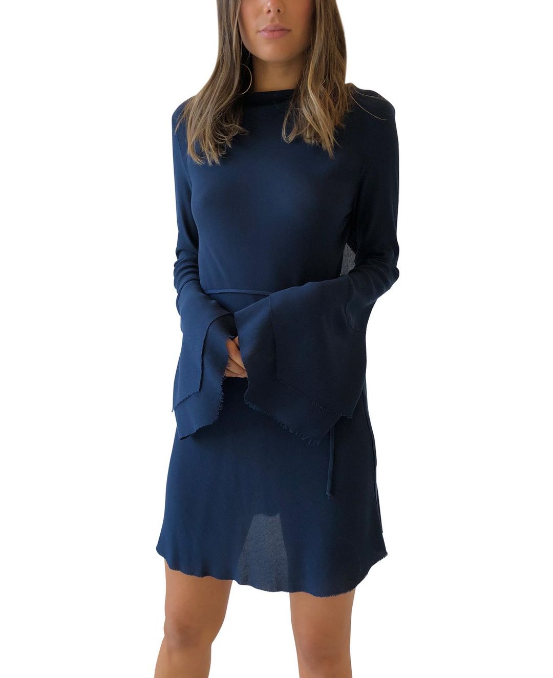 Bec & Bridge Emmanuel Eyes Long Sleeve Dress in Navy size 6 for rent on The Volte - main image