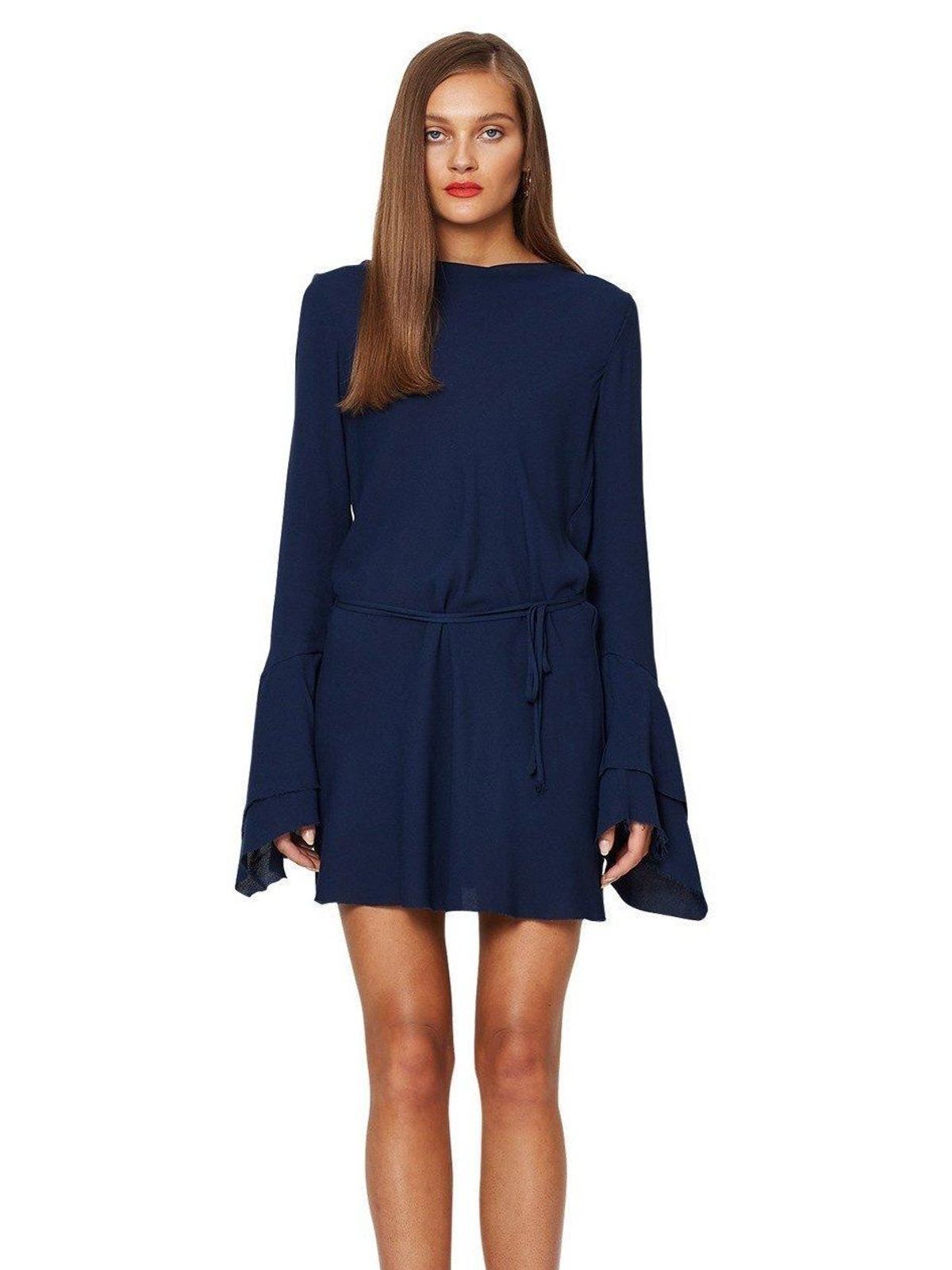 Bec & Bridge Emmanuel Eyes Long Sleeve Dress in Navy size 6 - Image 2