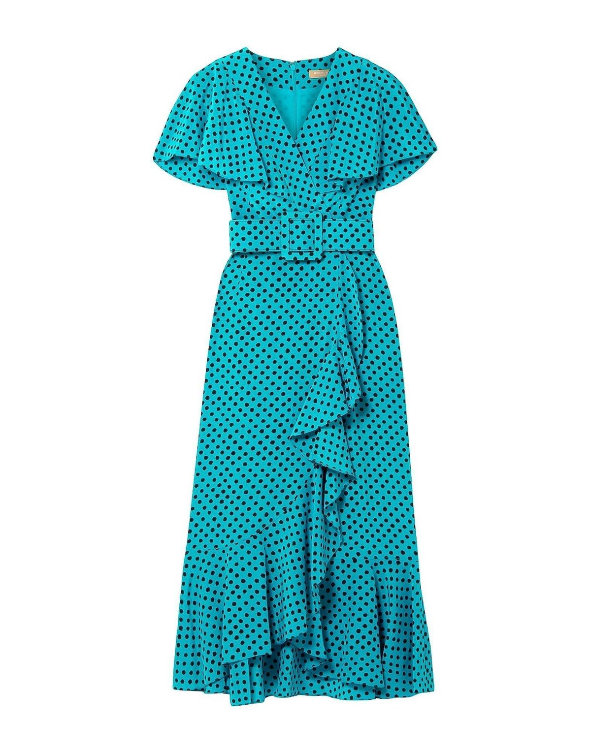 Michael Kors Collection silk spot dot midi cocktail dress  - Image 3