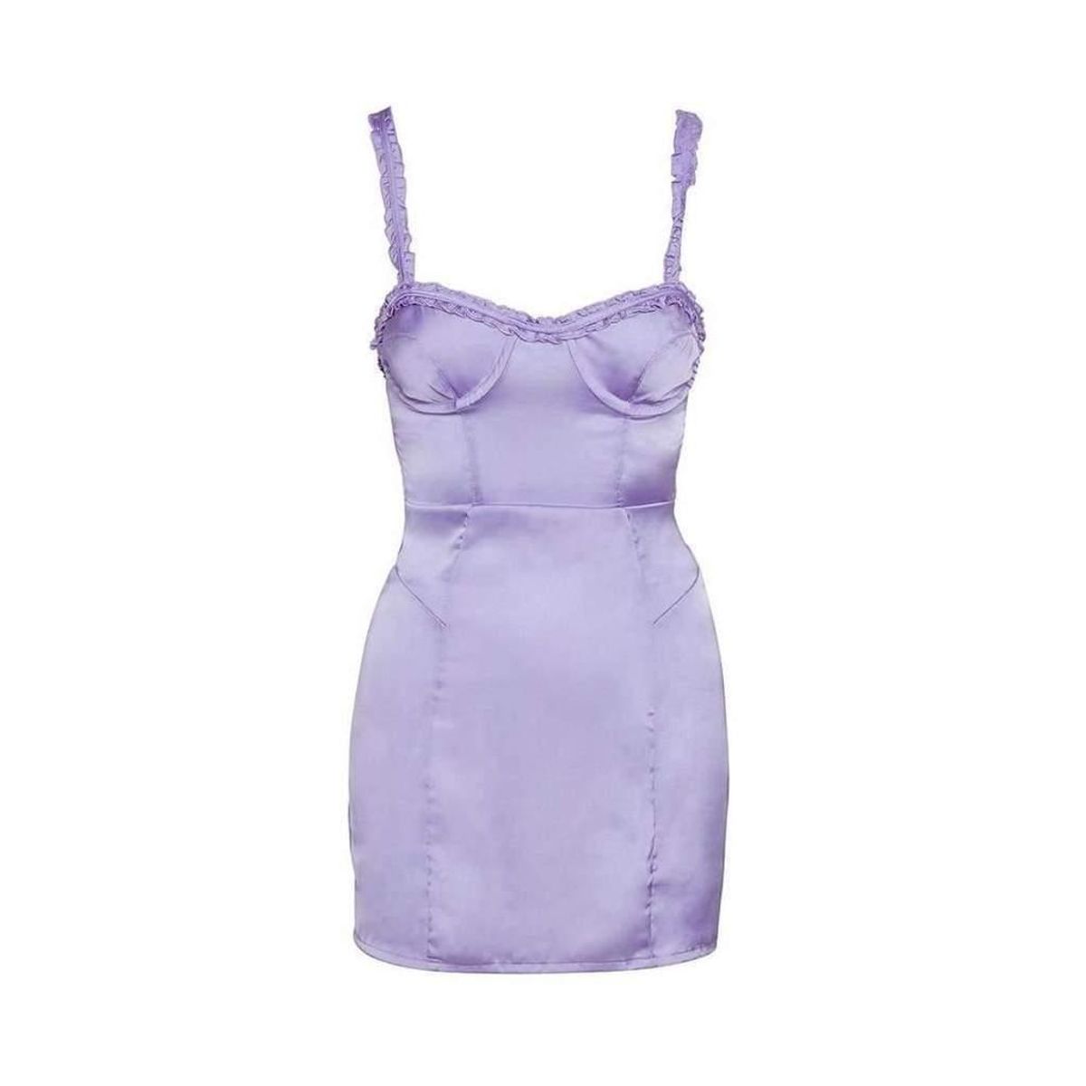 For Love and Lemons Jackpot Mini Dress Lilac Size 8 - Image 2