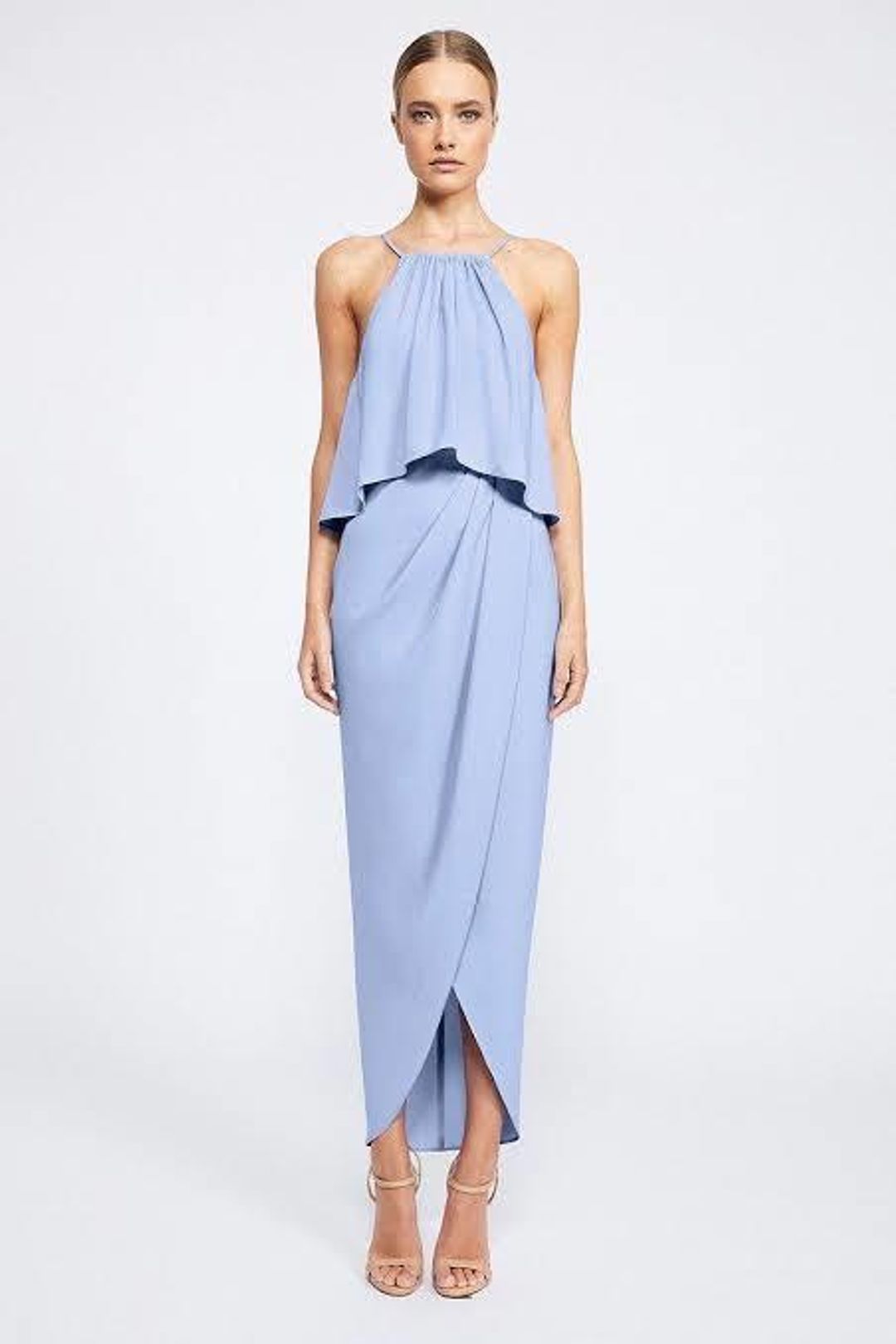 Shona Joy Frill High Neck Maxi for rent on The Volte - main image