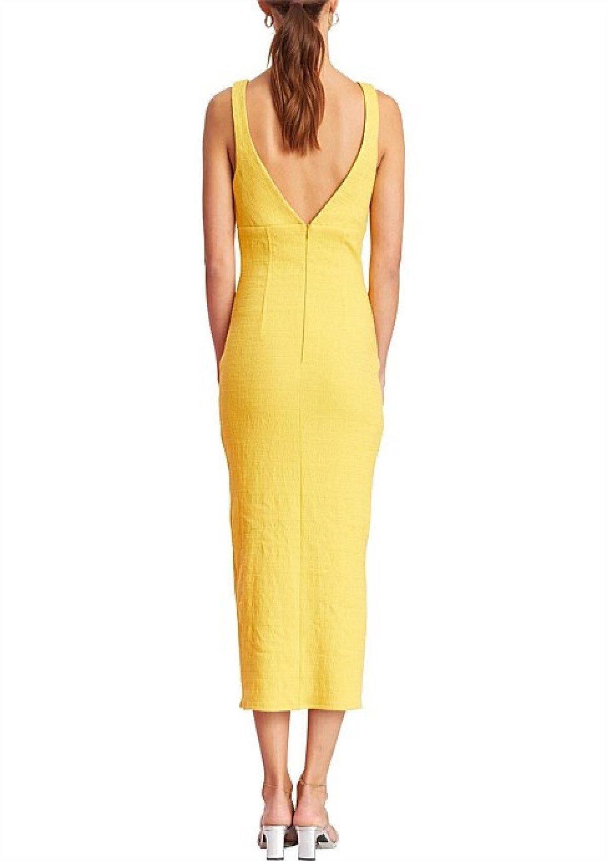 Bec & Bridge Cle'Mence Midi Dress Yellow Size 10 - Image 2