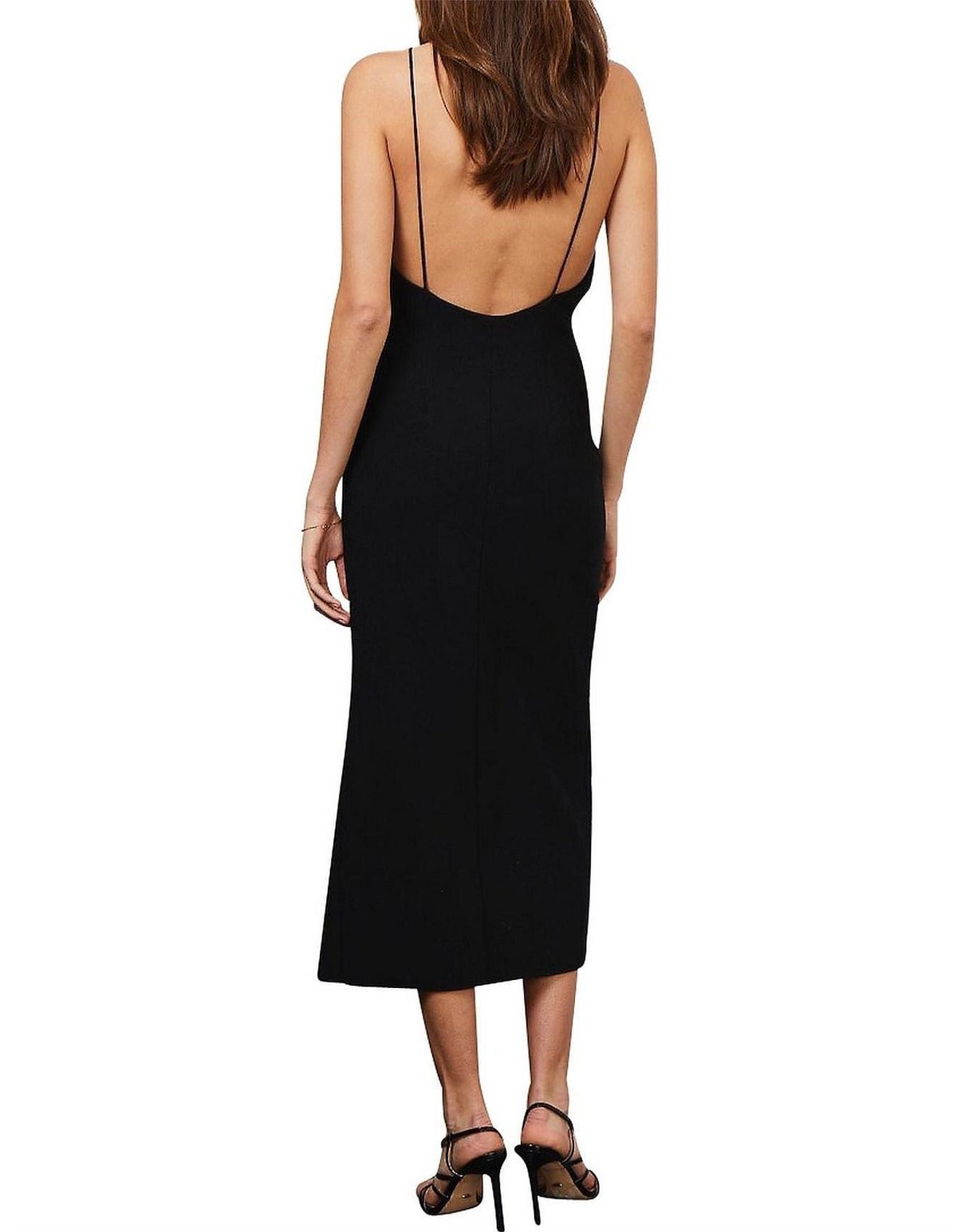 Bec & Bridge Margaux Low Back Dress Black Size AU 8 - Image 4