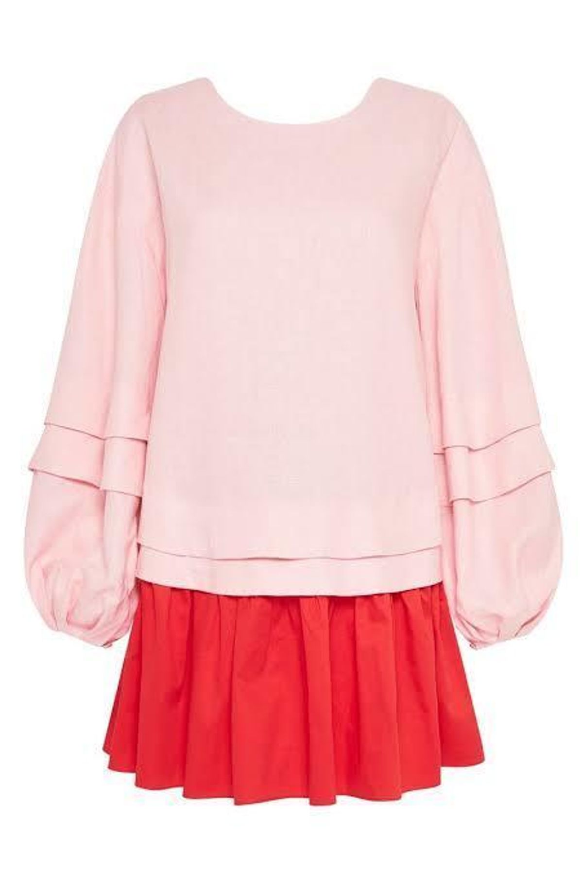 Aje Quietude Long Sleeve Mini Dress Red/Pink Size 4 - Image 6