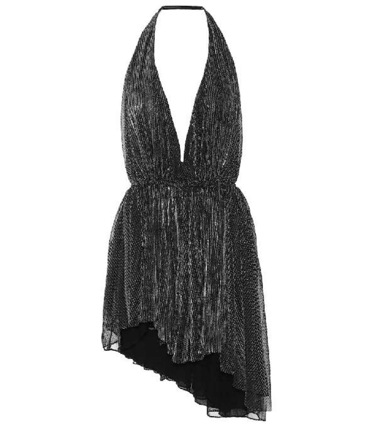 SAINT LAURENT METALLIC HALTER  MINI - Image 3