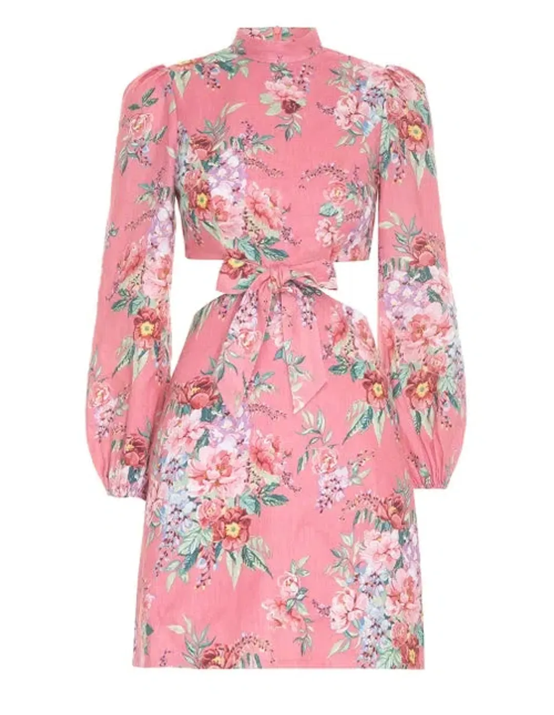 Zimmermann The Bellitude Bow Front Dress in Watermelon Size 6 for rent on The Volte - main image