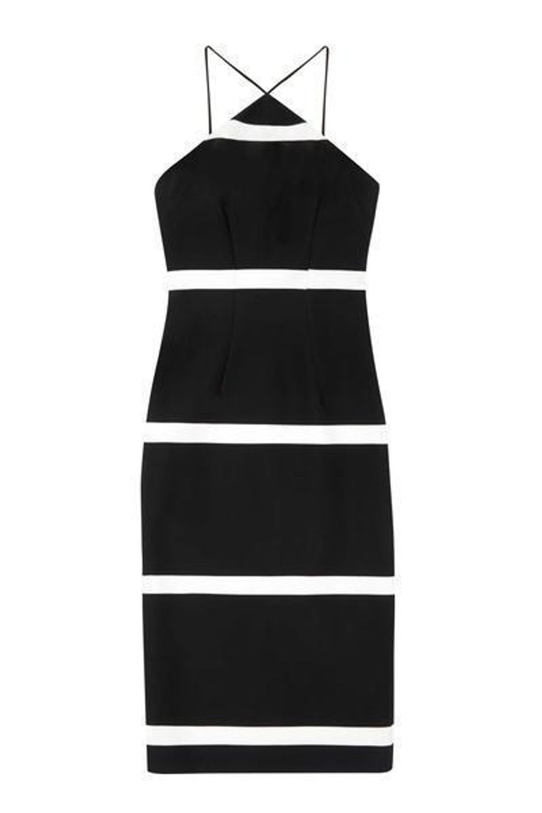 By Johnny shoestring Angle shift dress black & white Sz 12 for rent on The Volte - main image