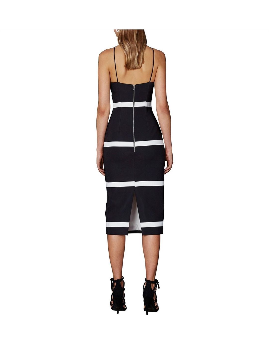 By Johnny shoestring Angle shift dress black & white Sz 12 for rent on The Volte - main image