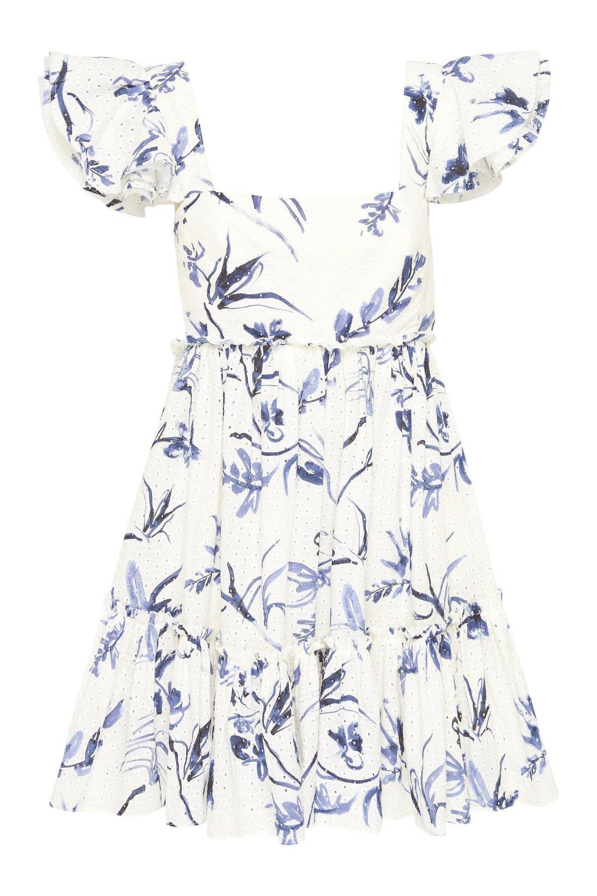 Aje Charlotte Cotton Broderie Mini Dress Print Size 8 - Image 4