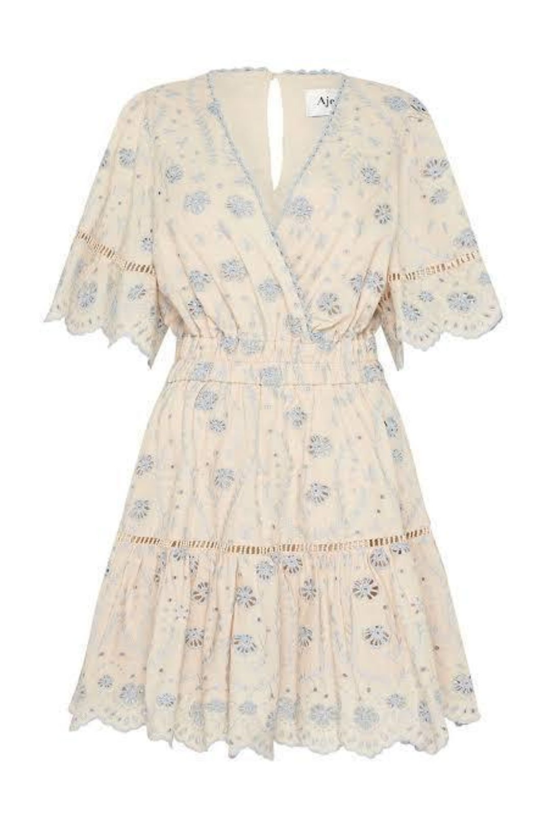 Aje Silvatica Broderie Anglaise Mini Dress Sand Size 8 for rent on The Volte - main image