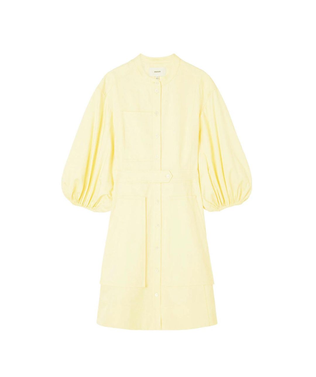 Oroton Cotton-Linen Full Sleeve Sorbet Yellow Dress Size 8  for rent on The Volte - main image