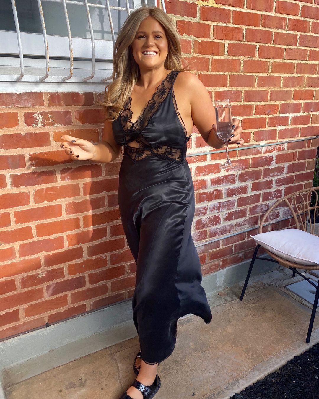 Sir The Label Aries Cut Out Dress Midi Black Size 3 | AU 12 for rent on The Volte - main image