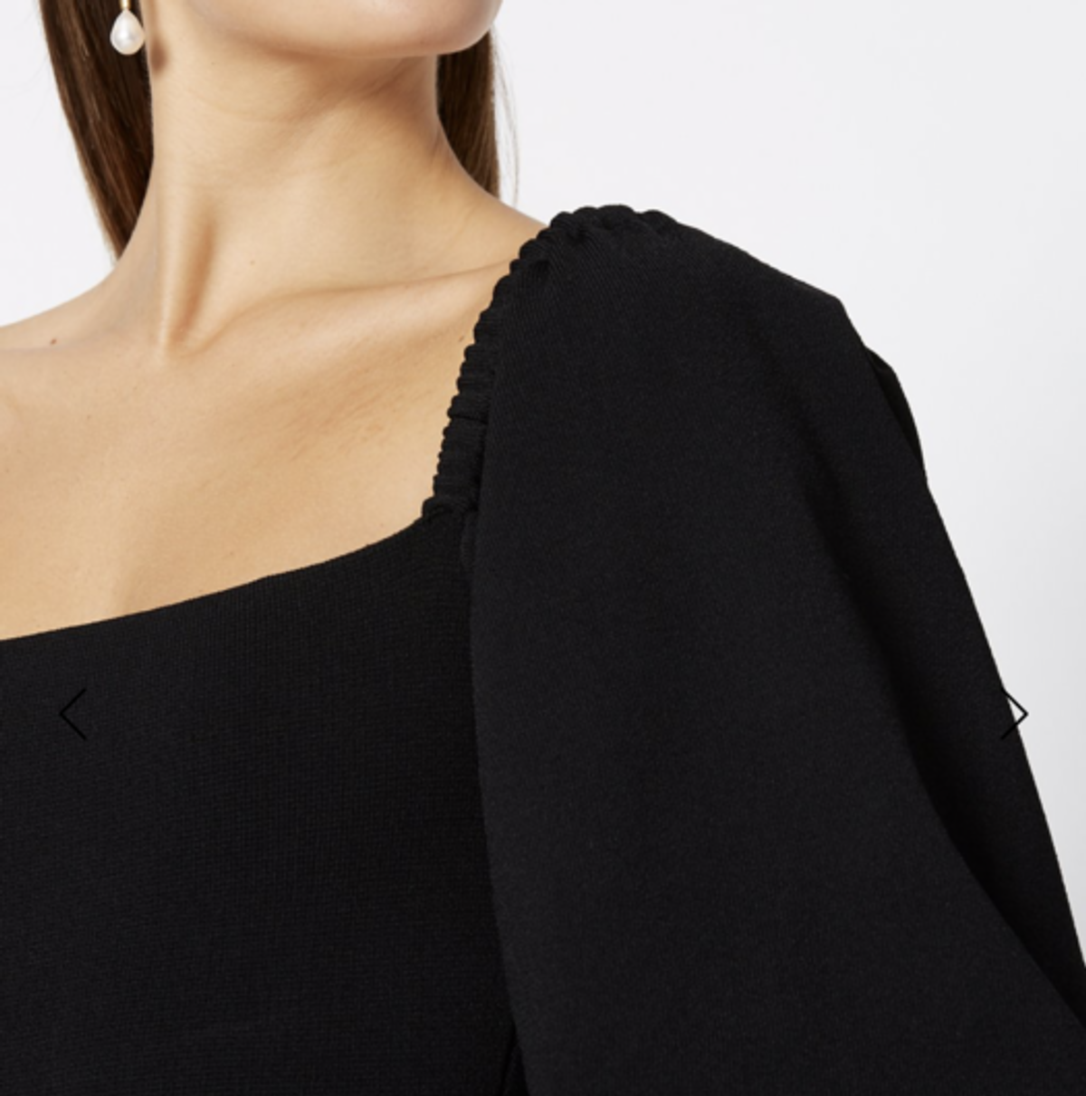 Scanlan Theodore Crepe Knit Coupe SLV Dress Black Size 8  - Image 5