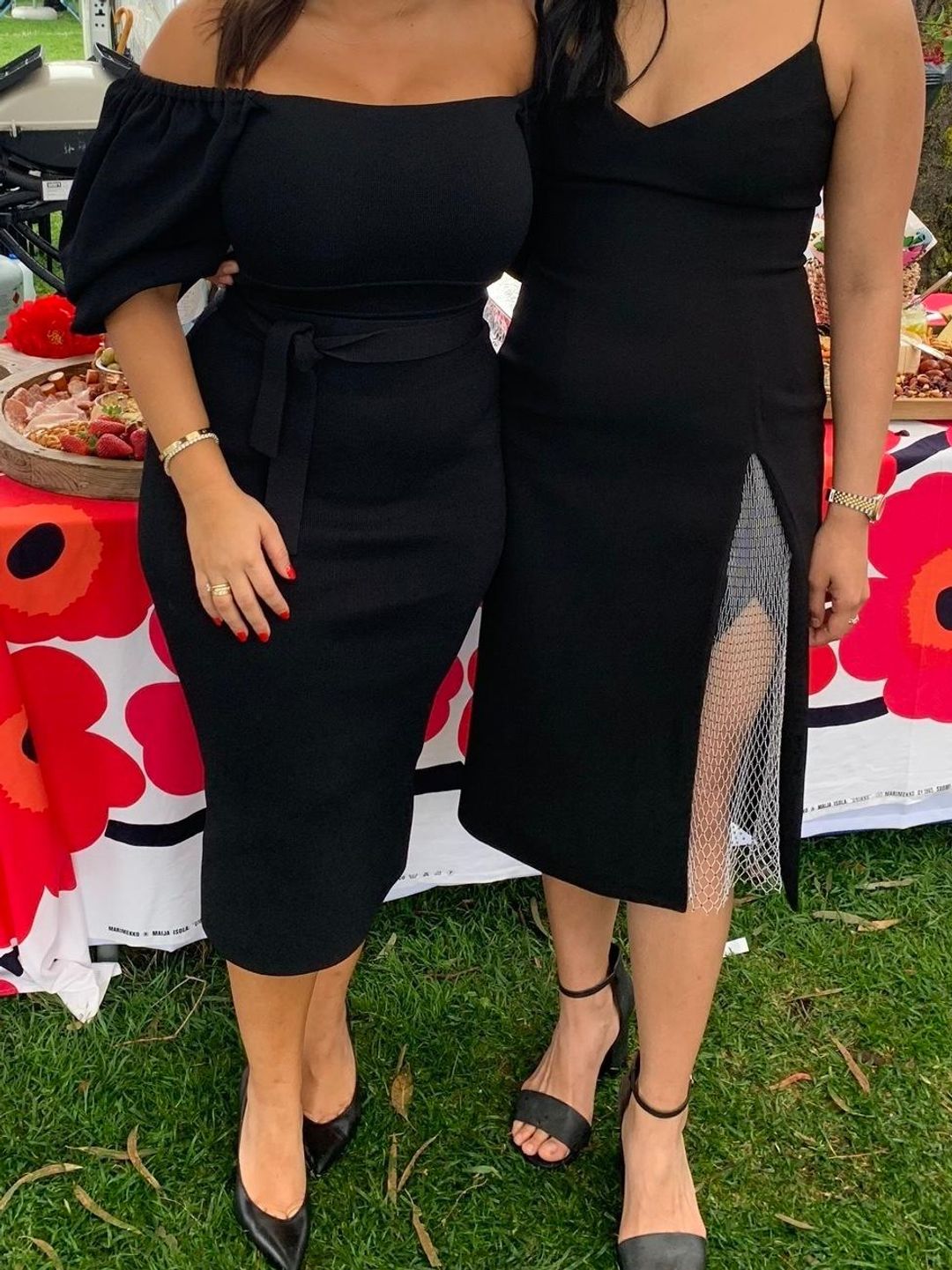 Scanlan Theodore Crepe Knit Coupe SLV Dress Black Size 8  for rent on The Volte - main image