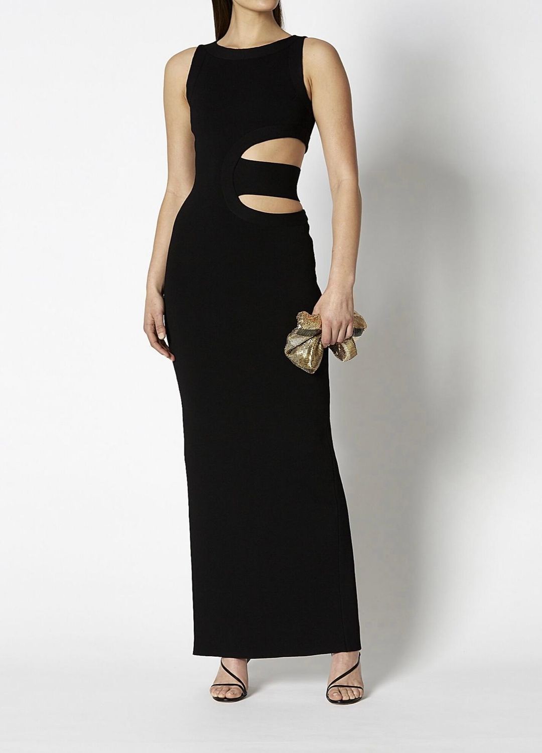 Scanlan Theodore Crepe Gown Black Size 8 for rent on The Volte - main image