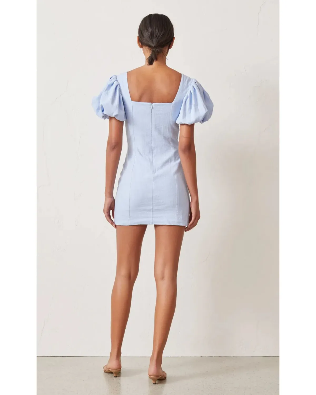 Bec & Bridge Anika Mini Dress in Sky Blue Size AU 6 - Image 2