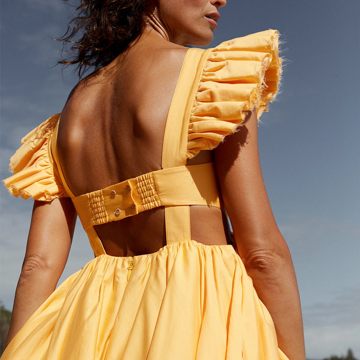 Aje Midsummer Mini Dress in Mango Size 8 - Image 3