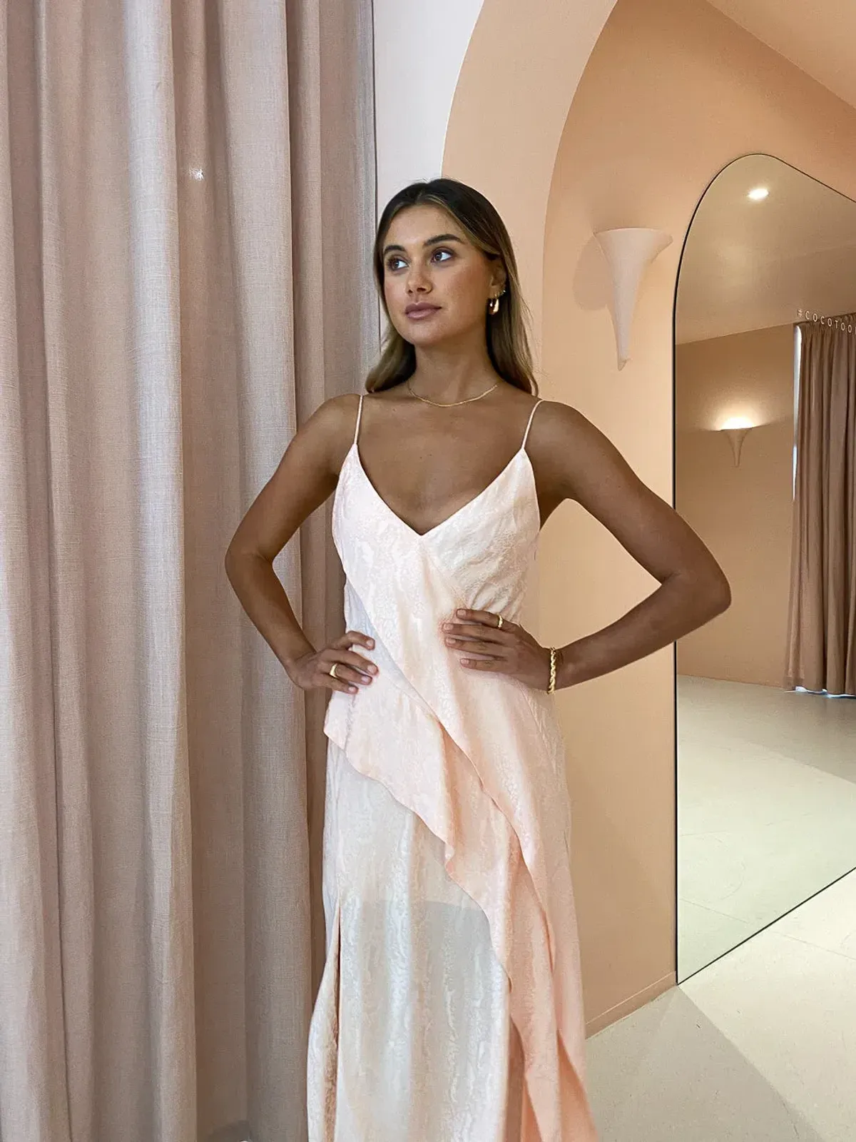 Acler Godwick Dress Tangerine Size 10 - Image 3