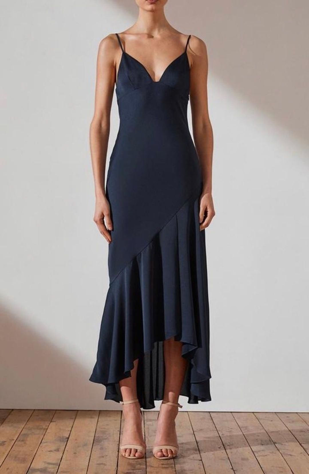 Shona joy luxe bias asymmetrical slip dress for rent on The Volte - main image