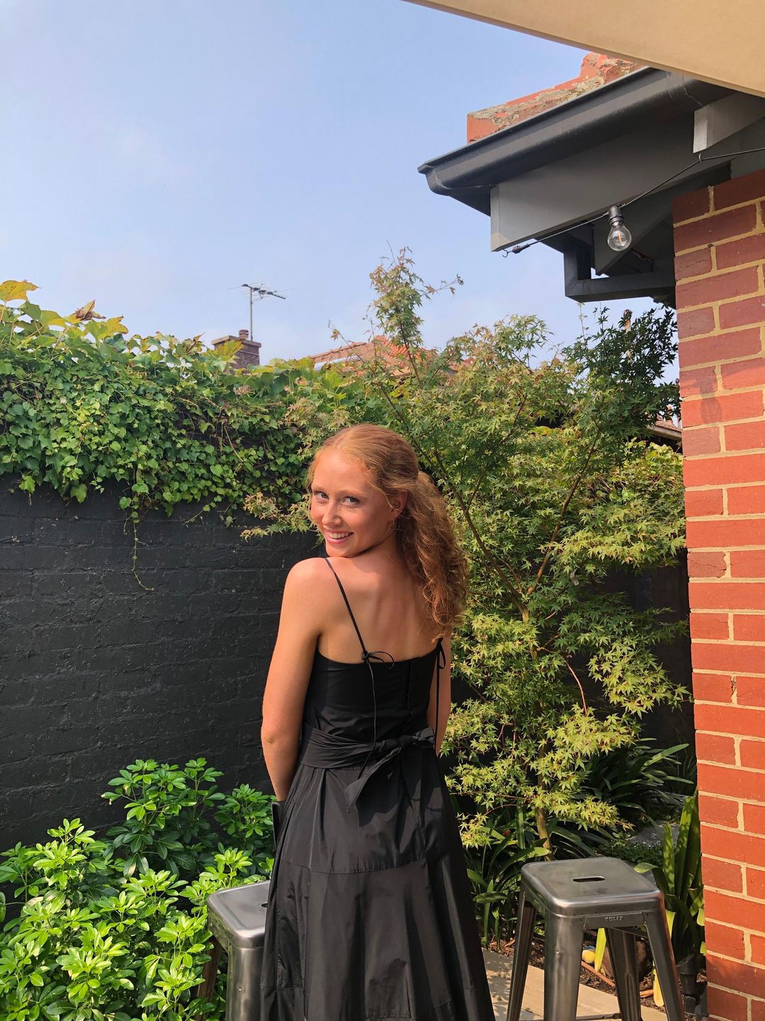 Scanlan Theodore Taffeta Maxi Dress Black Size 8 for rent on The Volte - main image