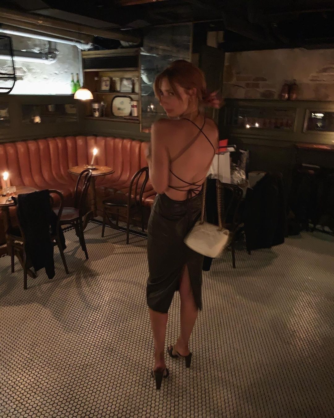 Manning Cartell Alter Egos Backless Dress Brown Size 6 for rent on The Volte - main image