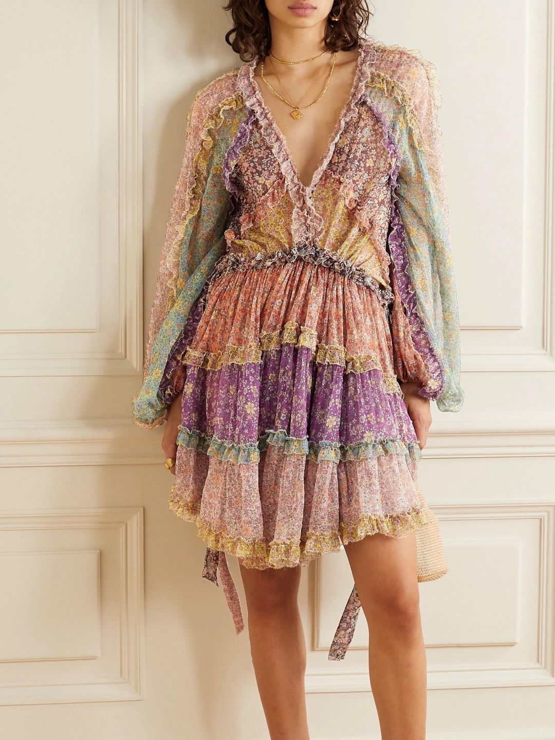Zimmermann Carnaby Frill Mini Dress Size 0 / 6-12 for rent on The Volte - main image