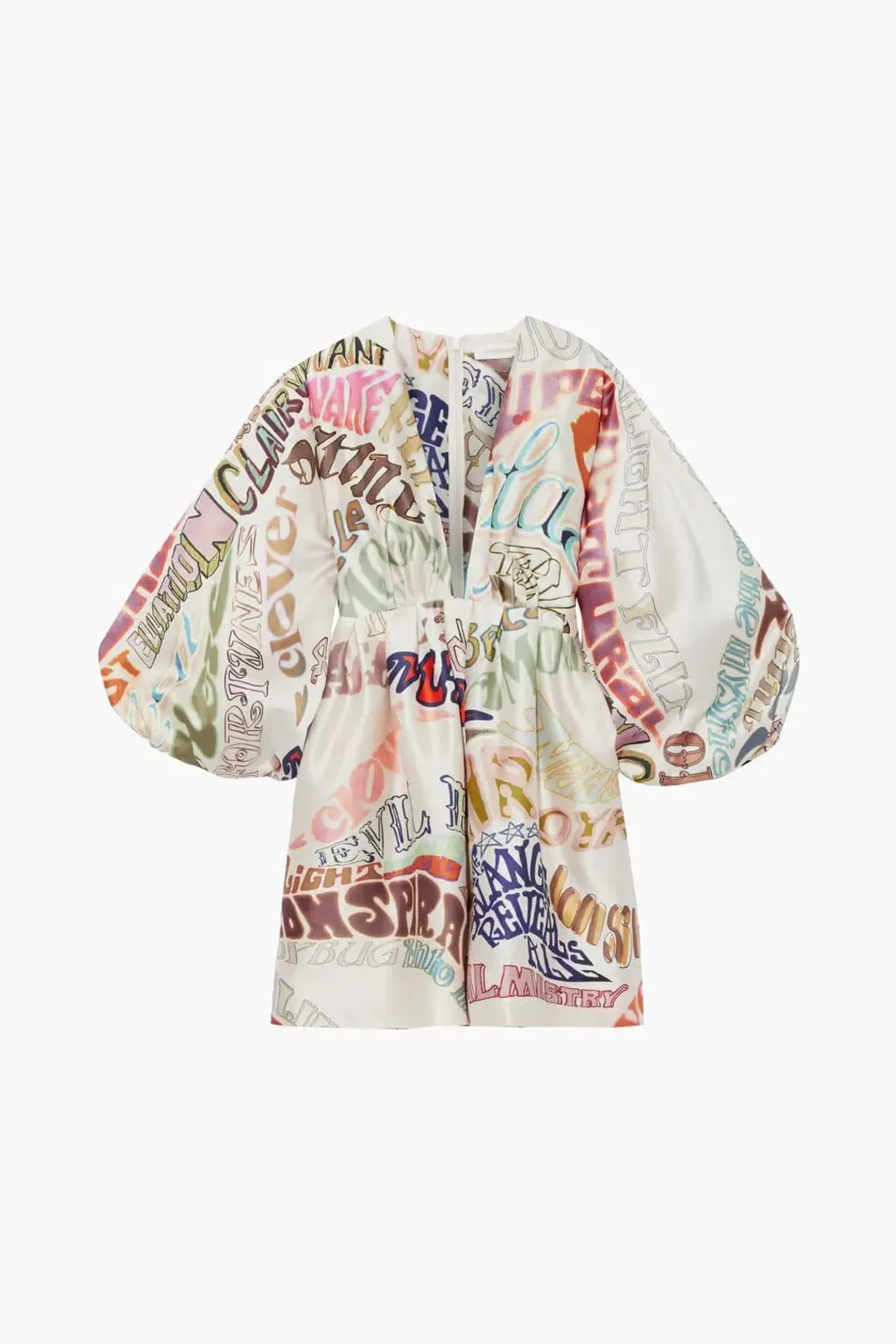 Zimmermann The Ladybeetle Word Mini Dress in Word Print Size 0 / Au 8 for rent on The Volte - main image