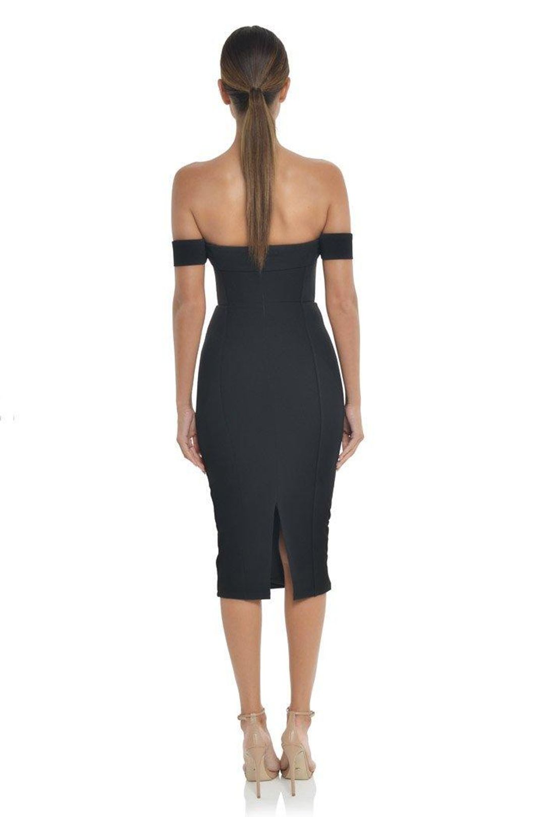 Misha Chloe Midi Dress Black Size 6/XS for rent on The Volte - main image